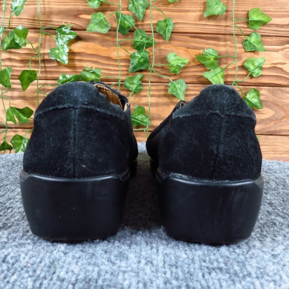 Natural Soul by Naturalizer Luxe Womens Comfort Shoes Sz‎ 9 Black Suede Zipper